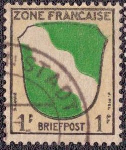 Germany -French Occupation 1945 -  4N1 Used