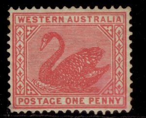 AUSTRALIA - Western Australia QV SG117, 1d carmine-rose, M MINT. Cat £29. 