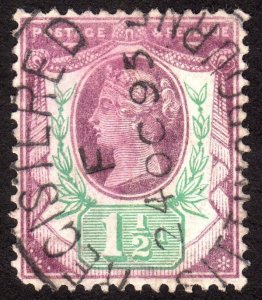 1887, Great Britain, 1 1/2p, Used, Sc 112, Sg 198