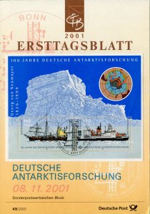 Germany #2143  German Antarctic Exploration  SS,   FDC  (Ersttagsblatt)