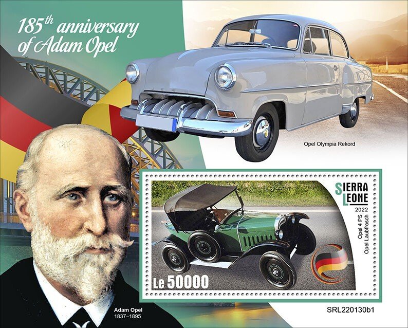 Stamps of SIERRA LEONE 2022 ( Pre order) - ADAM OPEL.