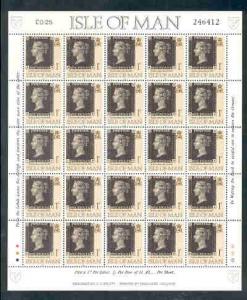 Isle of Man Sc 423 1990 Penny Black stamp sheet mint NH