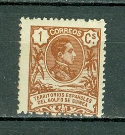 SPANISH GUINEA 1909 ROYALTY #85 MINT NO THINS