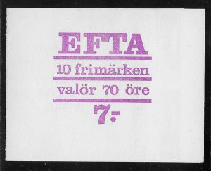 SWEDEN SC# 718a COMP BKLT/10 FVF/MNH 1967