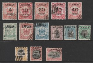 Labuan a small lot of North Borneo overprints