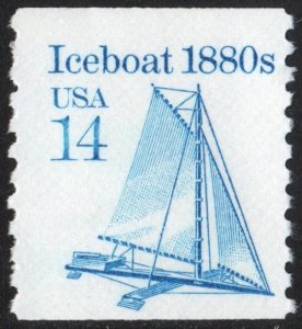 SC#2134 14¢ Iceboat Coil Single (1985) MNH