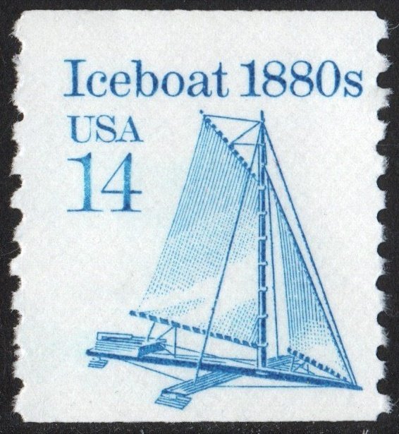 SC#2134 14¢ Iceboat Coil Single (1985) MNH