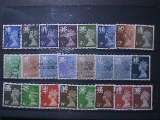 WALES & MONMOUTHSHIRE-1981-WMMH1//48  24 DIFFERENT ELIZABETH II RARE USED
