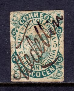 Colombia (Antioquia) - Scott #6 - Used - Creasing, thin speck - SCV $5.00