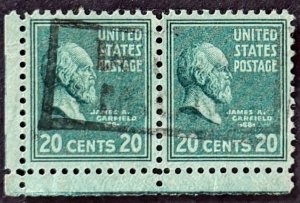 US stamp #825 horiz. pair used