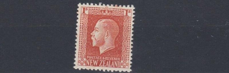 NEW ZEALAND  1915 - 30    S G 430   1/-  VERMILLION       MH 