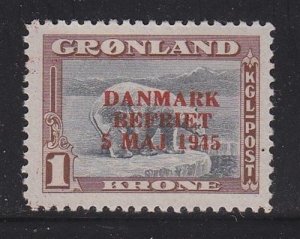 Greenland Scott # 25 VF-OG-MNH nice color cv $ 180 ! see pic !