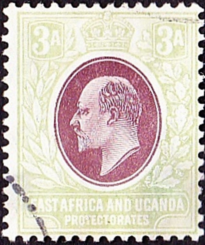 EAST AFRICA & UGANDA 1904 KEDVII 3a Brown-Purple & Green SG22 Fine Used