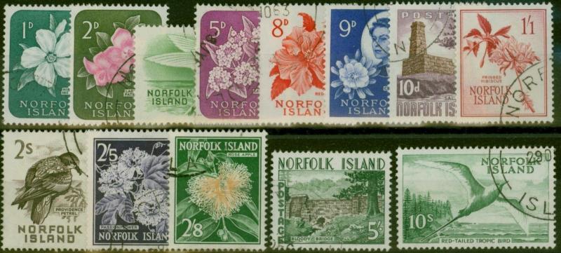 Norfolk Island 1960-62 set of 13 SG24-36 Superb Used