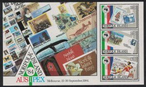 Norfolk 'Ausipex' Stamp Exhibition Melbourne MS 1984 MNH SC#346a SG#MS346