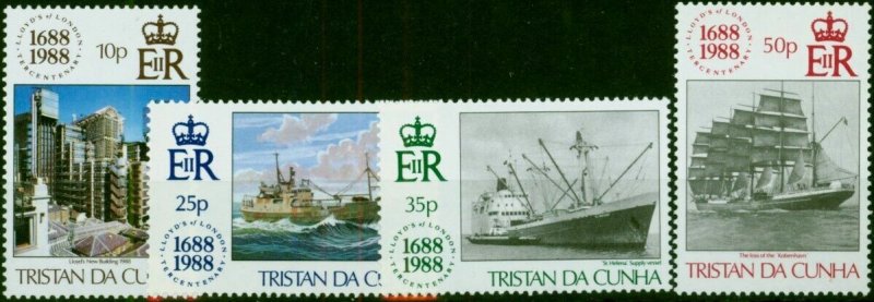 Tristan Da Cunha 1988 Lloyds of London Set of 4 SG457-460 V.F MNH