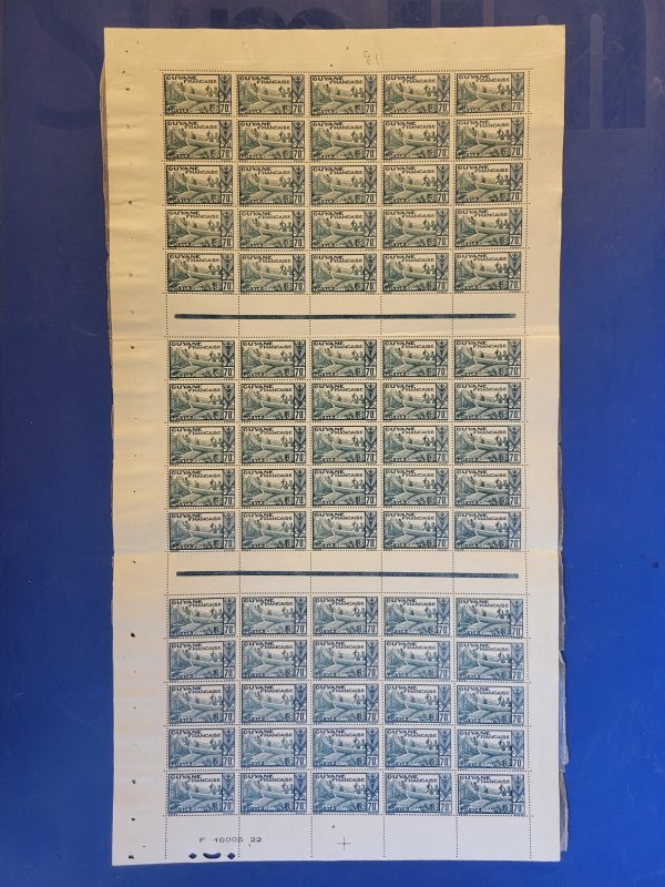 French Guiana #128* NH  Full sheet of 75  CV $97.50+