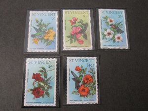 St Vincent 1976 Sc 465-9 SPECIMEN Bird set MNH