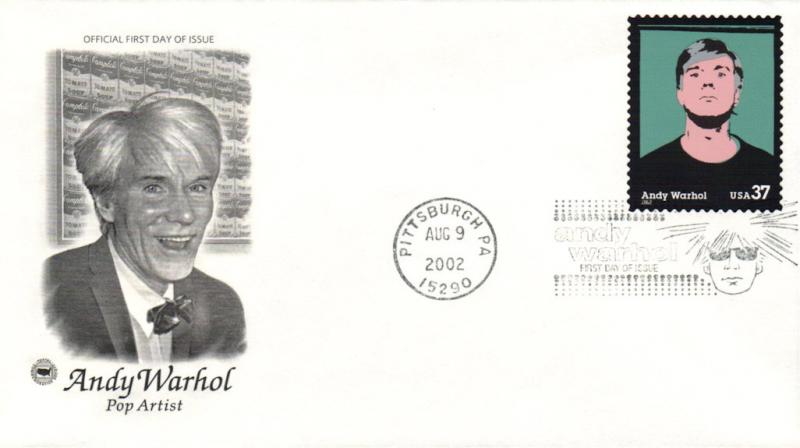 #3652 Andy Warhol PCS FDC