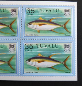 Tuvalu 102 105 107 108A Complete Booklet Marine Life Fish MNH 1979