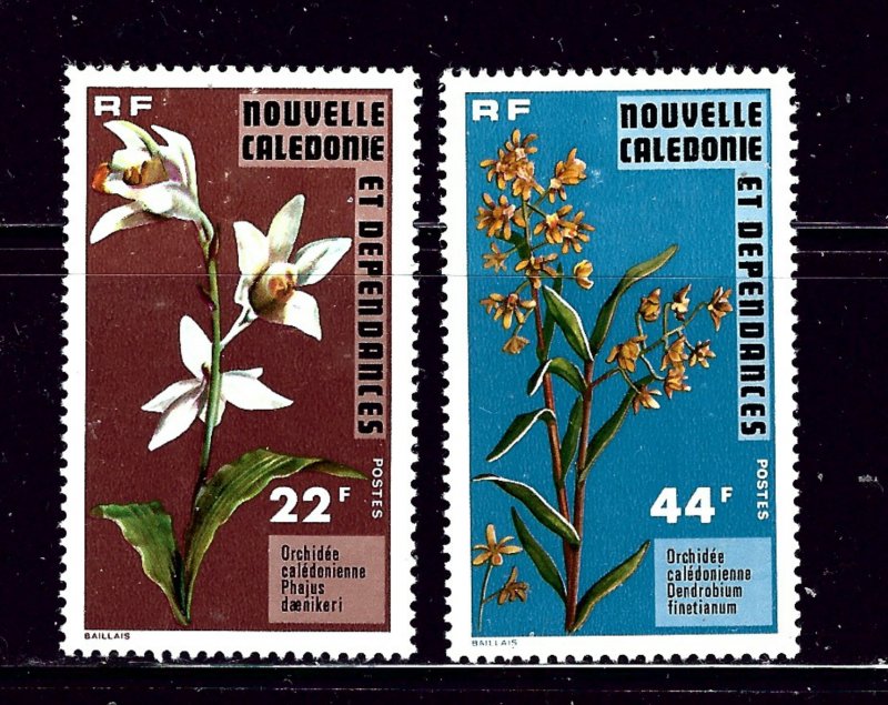 New Caledonia 425-26 MH 1977 Orchids