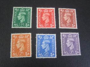 United Kingdom 1941 Sc 258-263 KGVI set MH