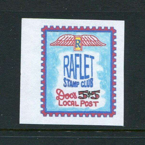 Doc's Local Post Raflet Stamp Club 1 5/8 x 1 5/8 MNH