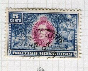 BRITISH HONDURAS; 1938 early GVI pictorial issue fine used 5c. value