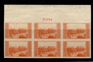 US Stamps #757 UNUSED NO GUM MINT NH PLATE BLOCK