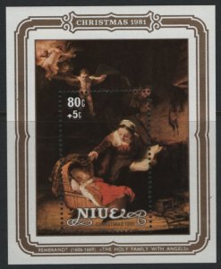 Niue 1981 MNH Sc 350-353 Paintings by Rembrandt Christmas Set of 4 sheets