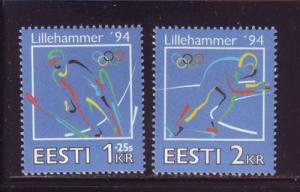 Estonia Sc 264-5 1994 Lillehammer Olypics stamp set mint NH