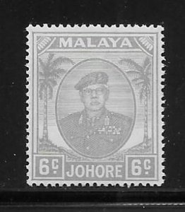 Malaya Johore 135 6c Sultan single MNH