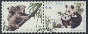 Australia SG 1549a  SC# 1459 Joint Issue China horizontal pair  1995 see scan 