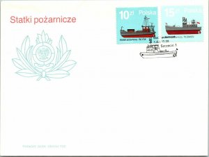 Poland 1988 FDC - Fire Ships - F12597