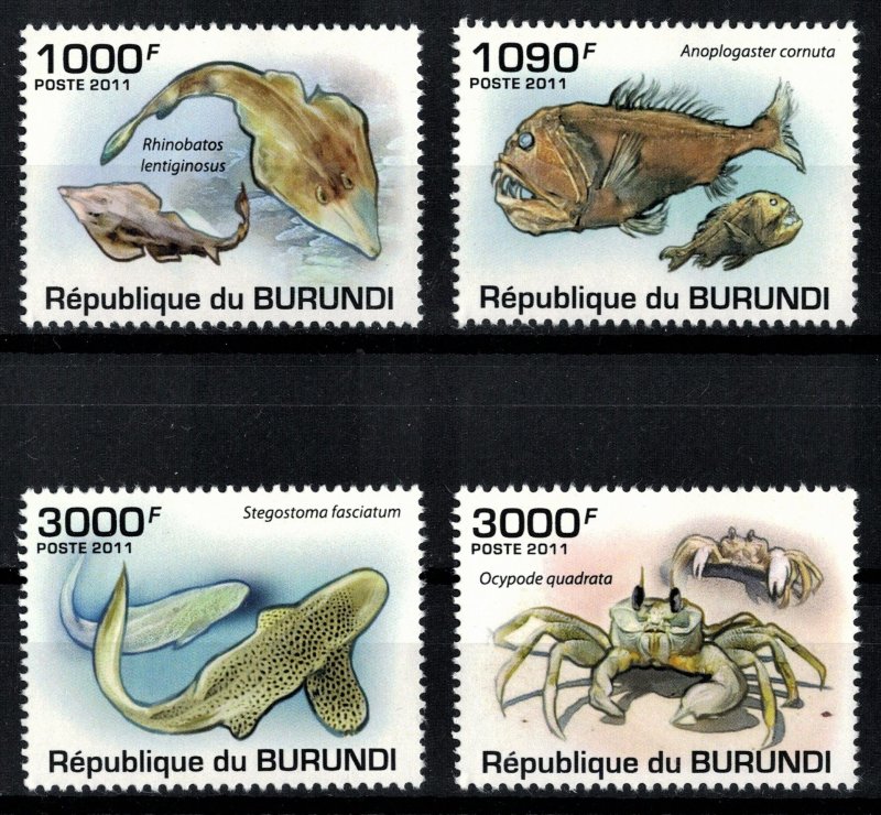 BURUNDI 2011 - Marine fauna / complete set MNH