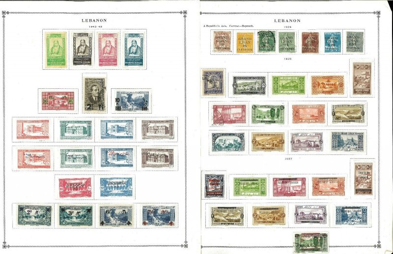 Lebanon 1924-1978 Mint & Mostly Used on 40+ Scott Int. Pages 