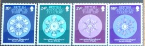 BRITISH ANTARCTIC TERRITORY.1986 GLACIOLOGICAL SG151/154 UNMOUNTED MINT