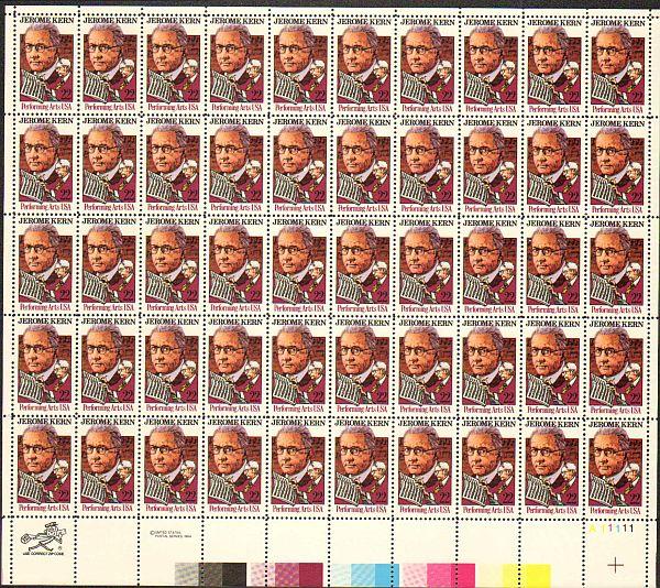 US #2110 Mint Sheet Jerome Kern 