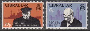 Gibraltar 316-317 Churchill MNH VF