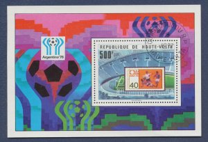 BURKINA FASO - Scott 461 - used  S/S - Soccer World Cup - 1978