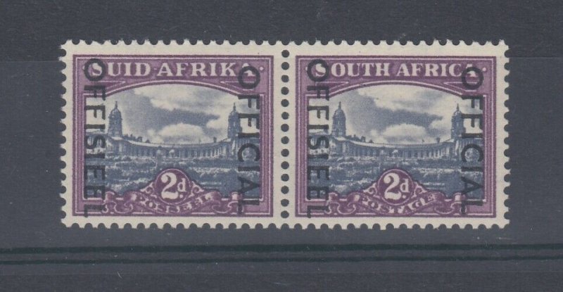 South West Africa 1950 2d Official Bi-Lingual Pair SG045 MNH JK135