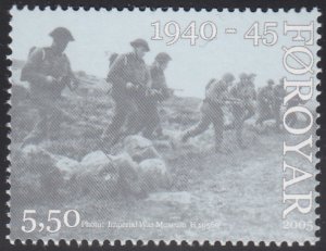 Faroe Islands 2005 MNH Sc #463 5.50k Soldiers with guns End of Britsh Occupat...