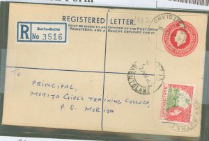 Basutoland  1966 reg. env., from Butha-Buthe, no arrival cancel