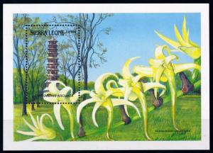 [67122] Sierra Leone 1989 Flora Flowers Blumen Orchids Souvenir Sheet MNH