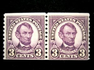 US - SCOTT# 600 - COIL PAIR - MNH - CAT VAL $26.00 (1)