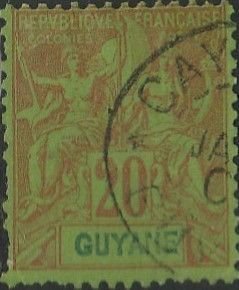 French Guiana , #41 Used  From 1892-1904