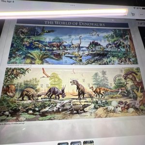 Scott#3136-1997 The World of Dinosaurs sheet FDI-US