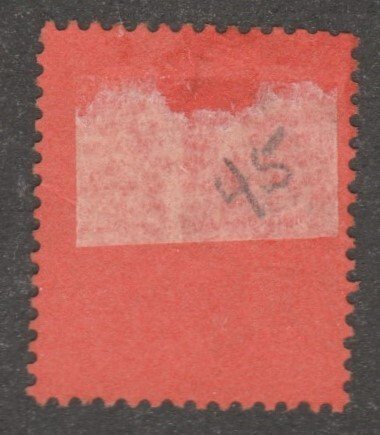 India stamp, Scott# 45, 1used, hinged, 2 Annas, red paper,   #M657