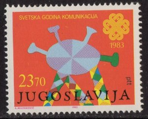 Thematic stamps YUGOSLAVIA 1983 COMMUNICATIONS YEAR sg.2114 mint