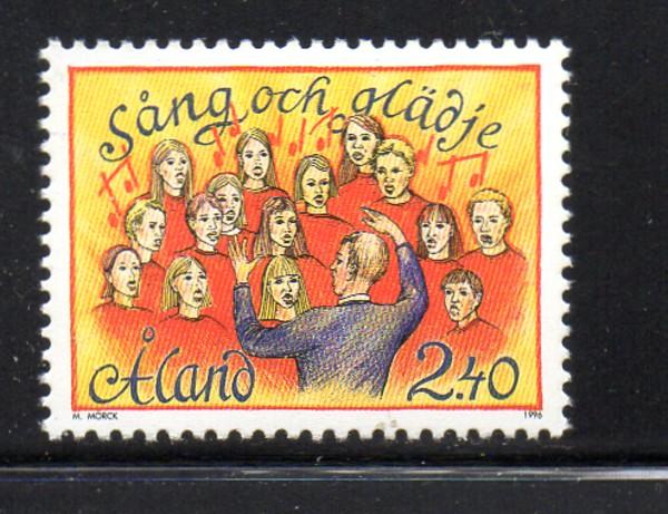 Aland Sc  128 1996 Song Festival stamp set mint NH